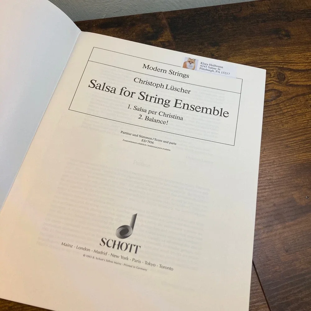 Salsa for String Ensemble Christoph Lüscher Schott Modern Strings Score Parts
